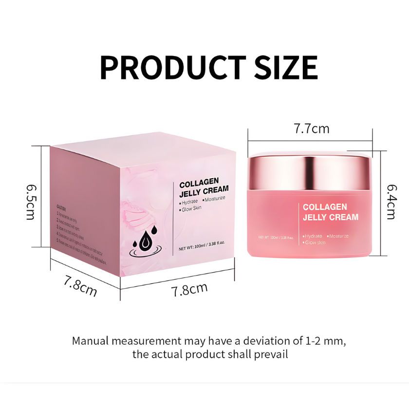 Moisturizing Collagen Jelly Cream Niacinamide Hydrolyzed Collagen Tightening Soothing Anti-Aging Firmness Hydration Skincare