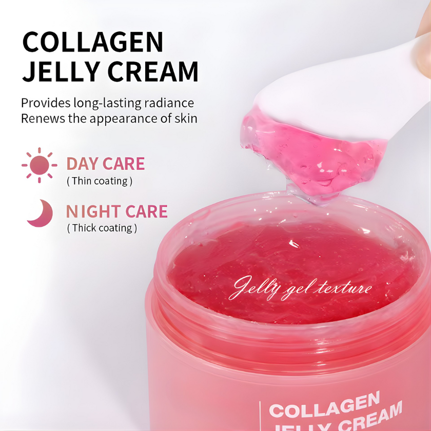 Moisturizing Collagen Jelly Cream Niacinamide Hydrolyzed Collagen Tightening Soothing Anti-Aging Firmness Hydration Skincare