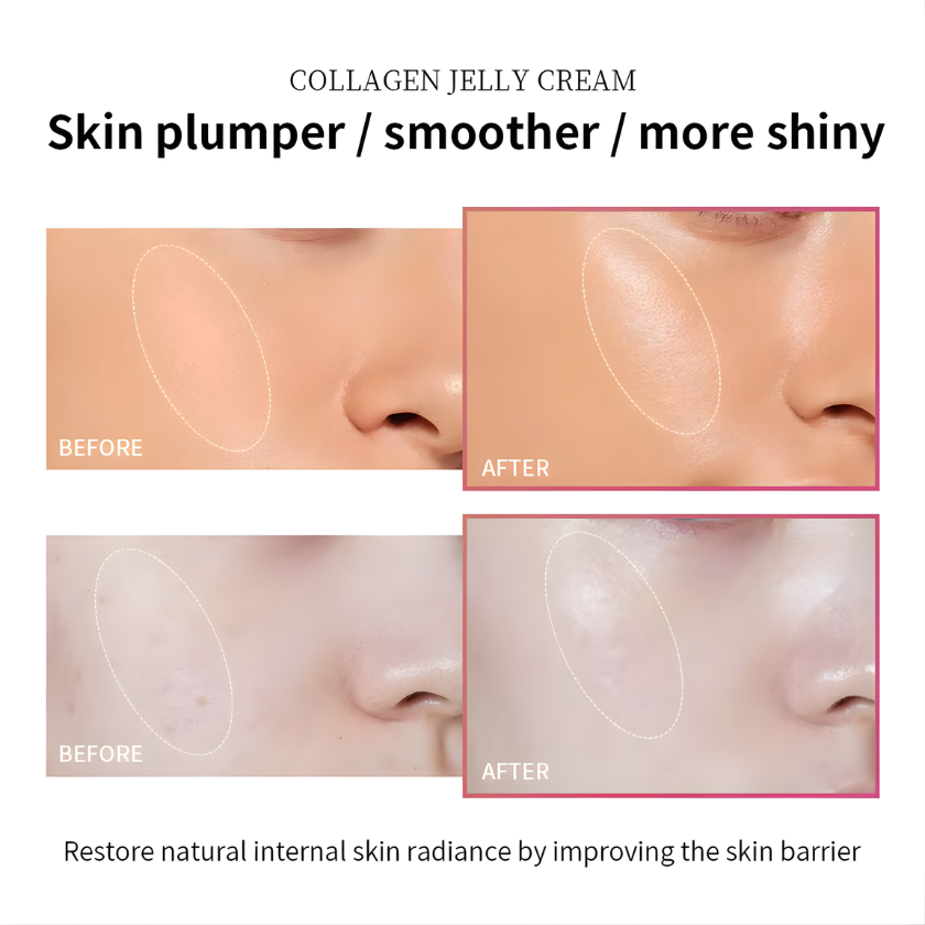 Moisturizing Collagen Jelly Cream Niacinamide Hydrolyzed Collagen Tightening Soothing Anti-Aging Firmness Hydration Skincare
