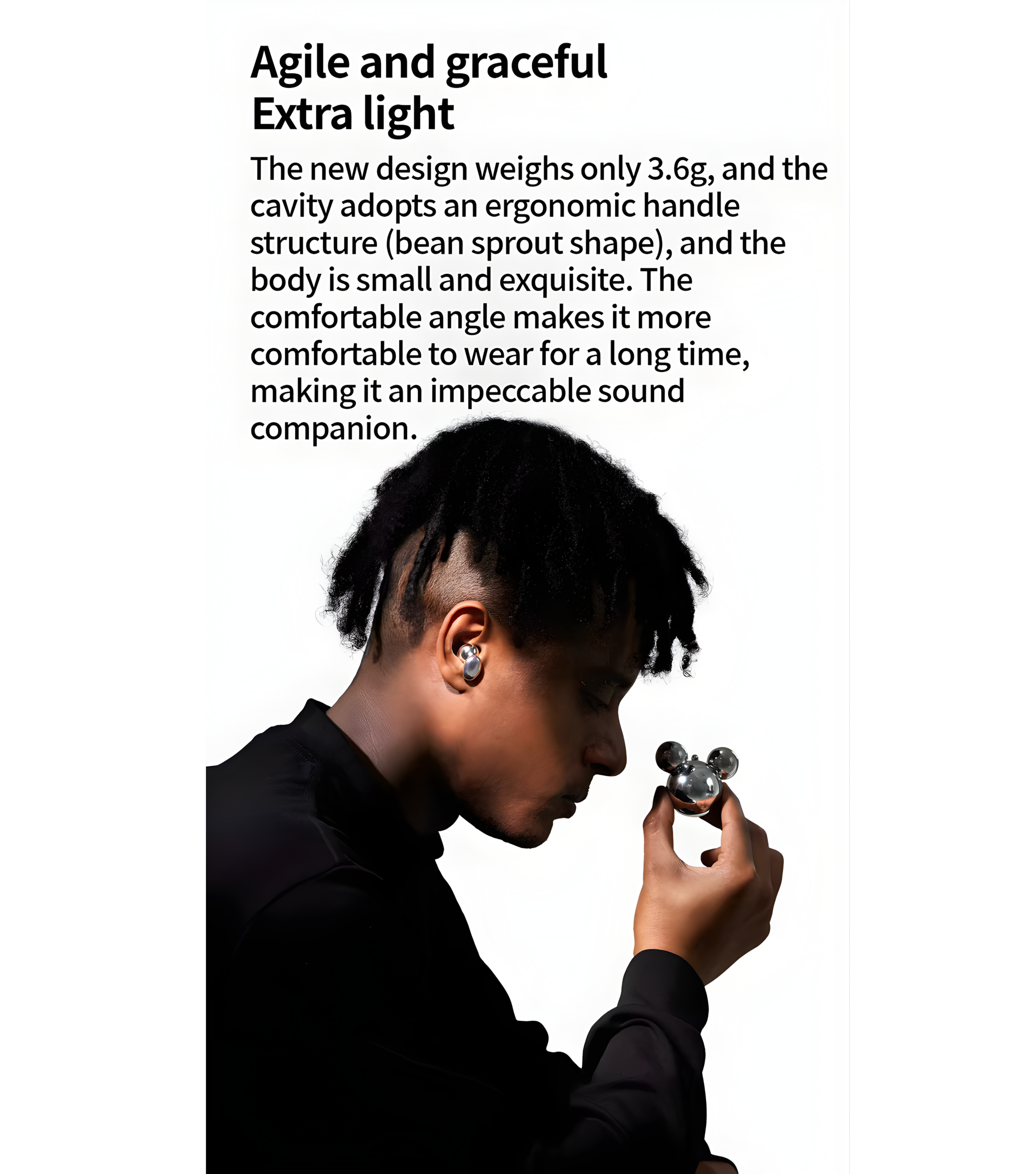 Earphones Bluetooth Wireless, Head Highly Stylish HIFI Stereo Earbuds Noise Reduction Long Battery Life