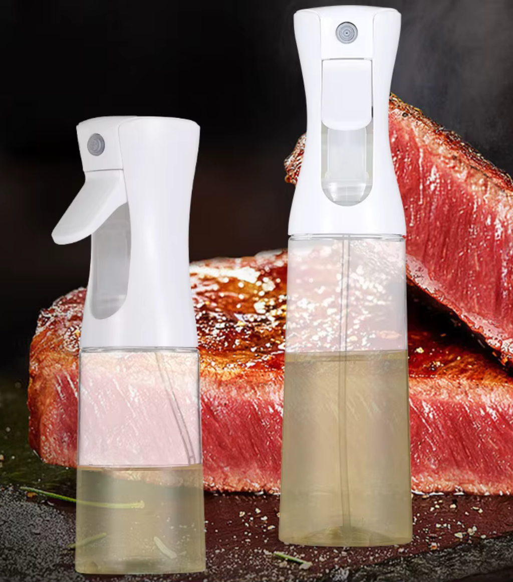 Olive Oil Sprayer for Cooking, 220ml Glass Oil Dispenser for Kitchen Gadgets, Food Grade Premium Spray Bottle, Continuous Spray with Portion Control, for Salad, Frying, BBQ