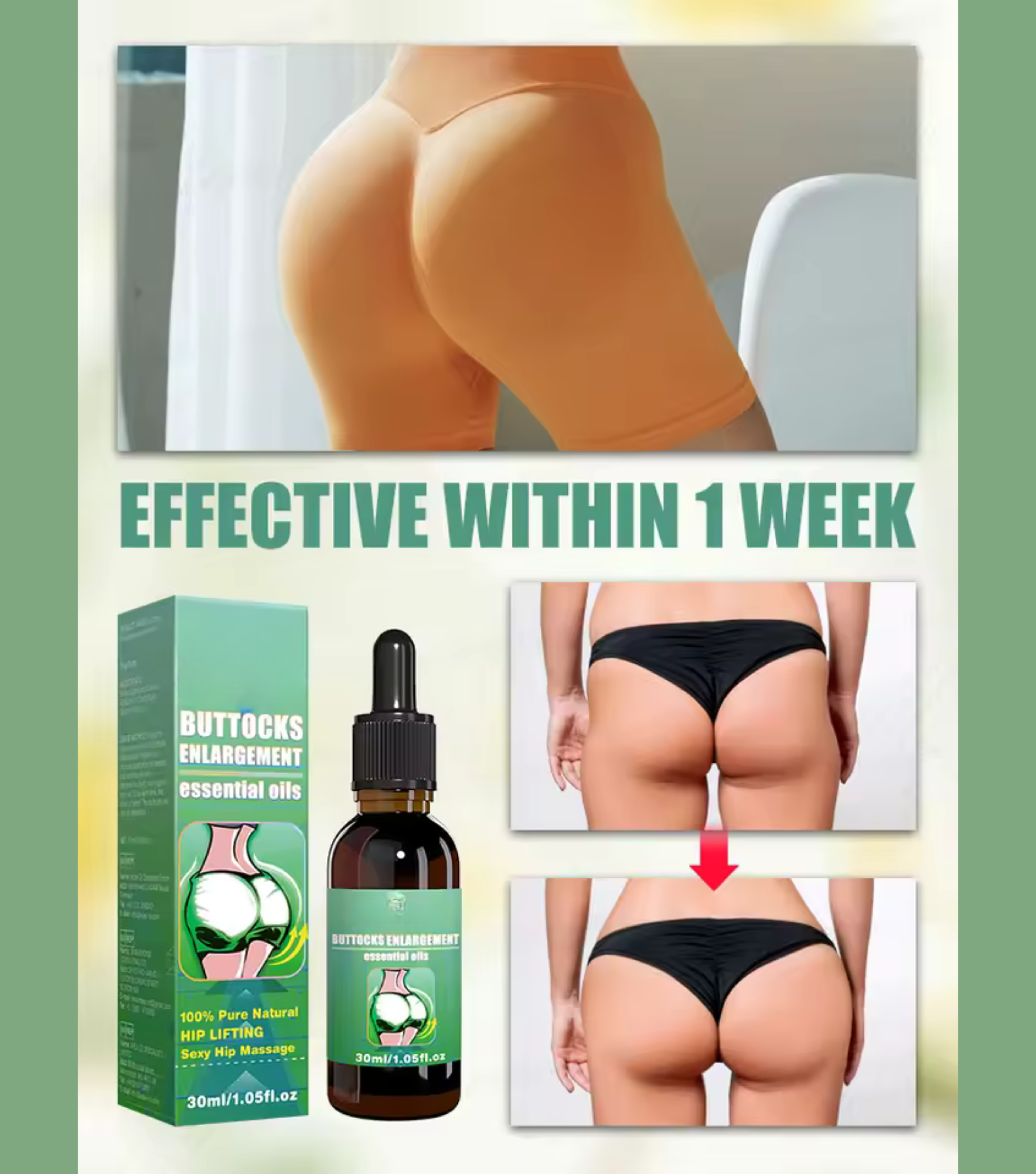 Buttocks enlargement essential oil, buttocks lifting oil
