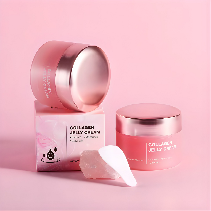 Moisturizing Collagen Jelly Cream Niacinamide Hydrolyzed Collagen Tightening Soothing Anti-Aging Firmness Hydration Skincare