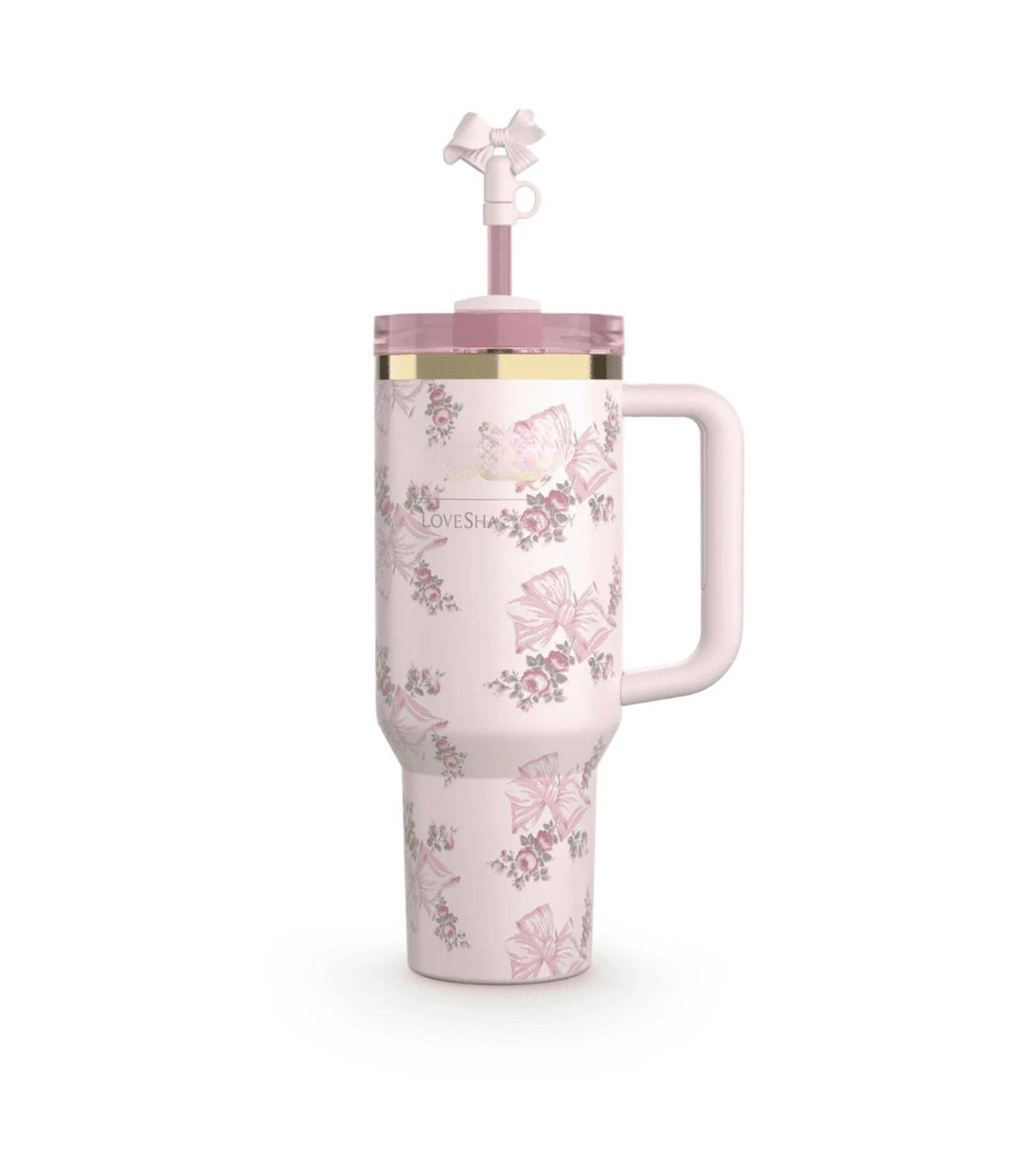 Love shack fancy tumbler  Coquette tumbler 40oz Custom stanley 40oz tumbler fancy love shack fancy