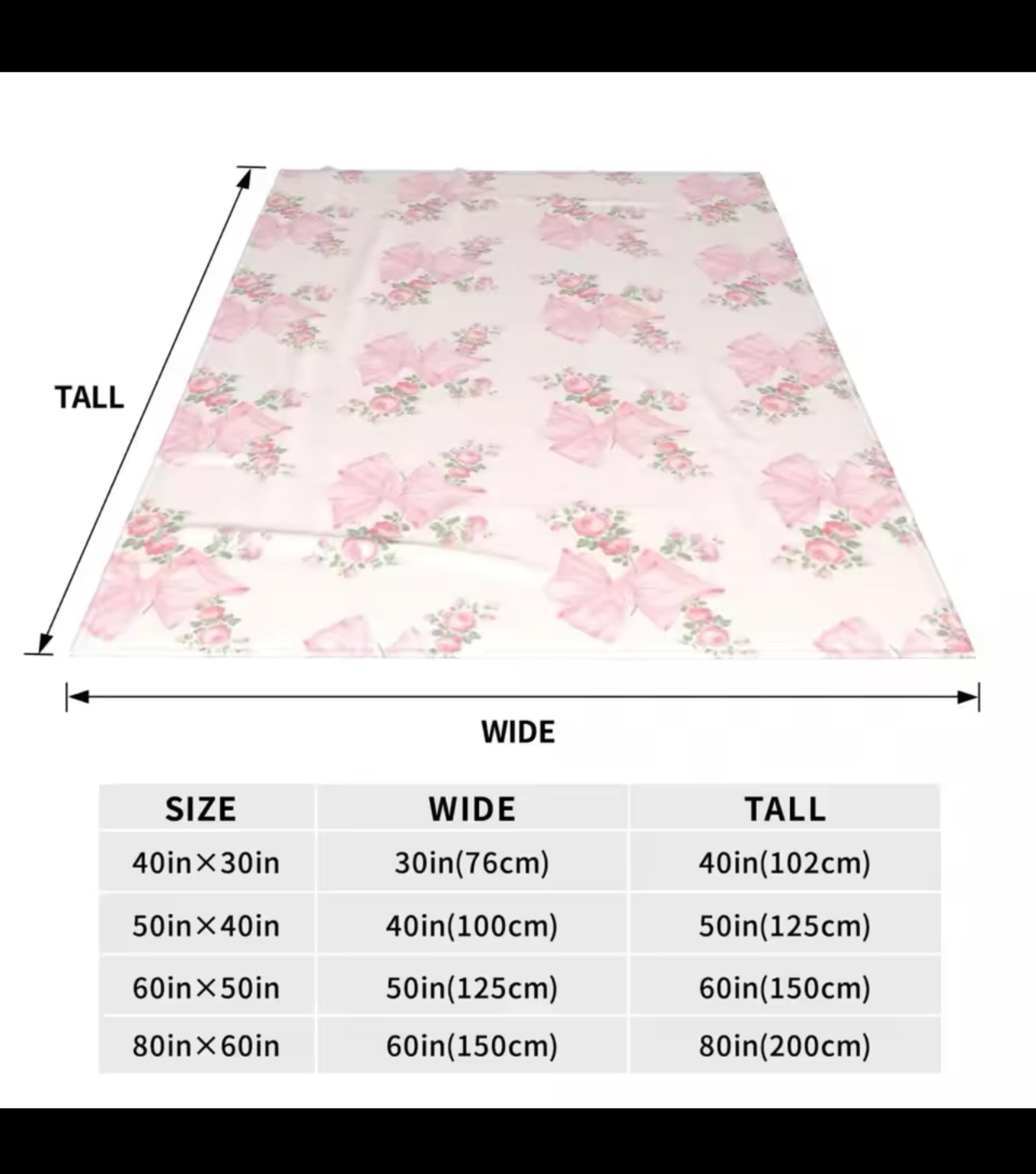 Pink Bow Blanket Baby Shower Gift pink bow blanket Cozy Blanket Pink Bow Gift for Her gift for wife Coquette Bow Baby Blanket