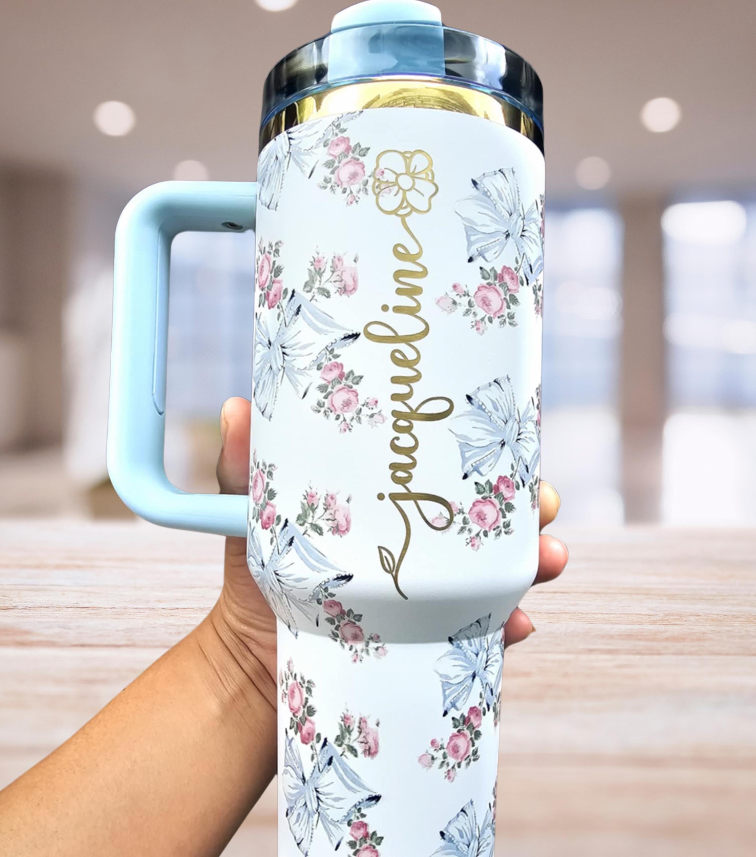 Love shack fancy tumbler  Coquette tumbler 40oz Custom stanley 40oz tumbler fancy love shack fancy