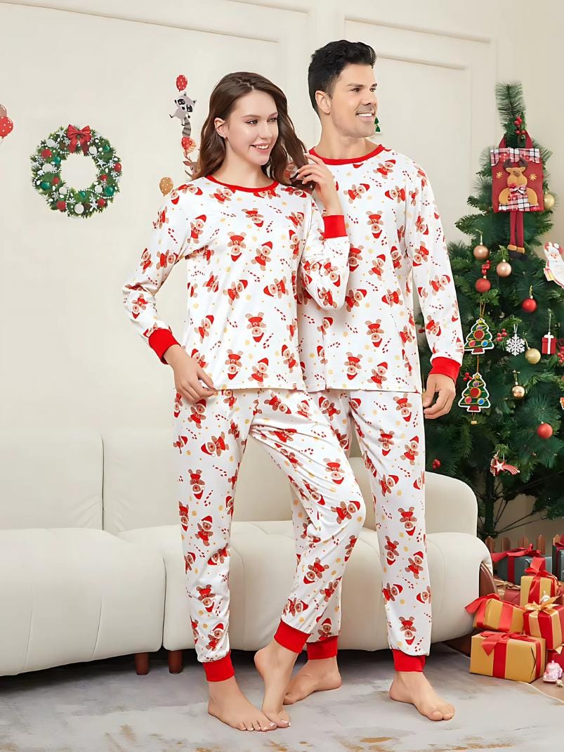 Gingerbread christmas matching pajamas Christmas gingerbread family pajamas Family matching christmas pajamas Xmas gingerbread winter season