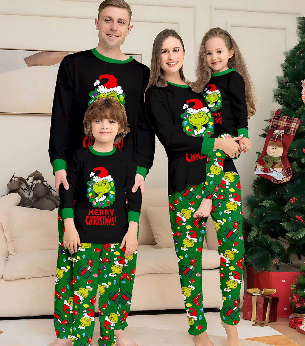 Family Matching Pajamas grinch Xmas pjs monogrammed pjs Holiday pajamas Matching Pajamas Christmas Morning Matching Family Outfit