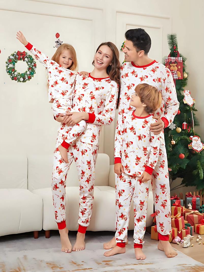 Gingerbread christmas matching pajamas Christmas gingerbread family pajamas Family matching christmas pajamas Xmas gingerbread winter season