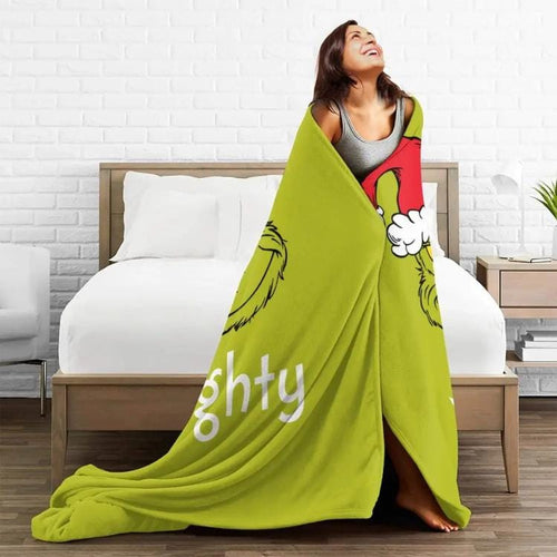 christmas blanket. Grinch Christmas Blanket, Christmas Whoville Throw Blanket, Grinchmas BlanketSummer Portable Super Soft Throw Blanket