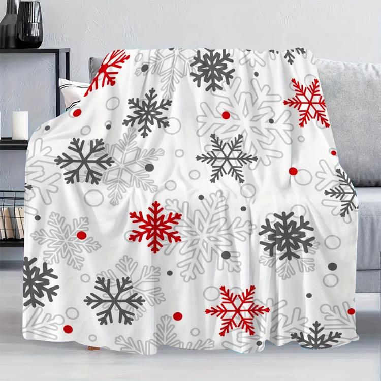christmas blanket, Snowflake Merry Christmas, Throw Blanket, Christmas Bedding Decor,Winter Xmas Season Xmas Blanket,Family Christmas Gift