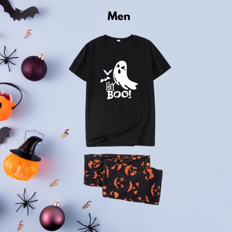 Matching Family Halloween Pajamas, Halloween Unique Pjs, Skull Family Jammies, Matching Boo Pjs, Scary Pajamas For Halloween