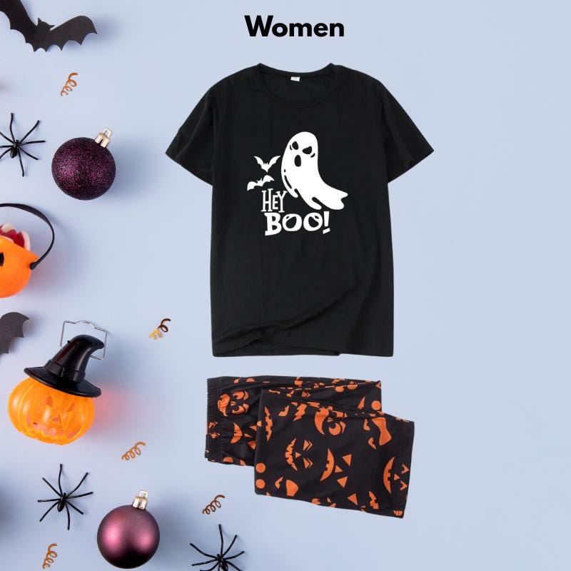 Matching Family Halloween Pajamas, Halloween Unique Pjs, Skull Family Jammies, Matching Boo Pjs, Scary Pajamas For Halloween