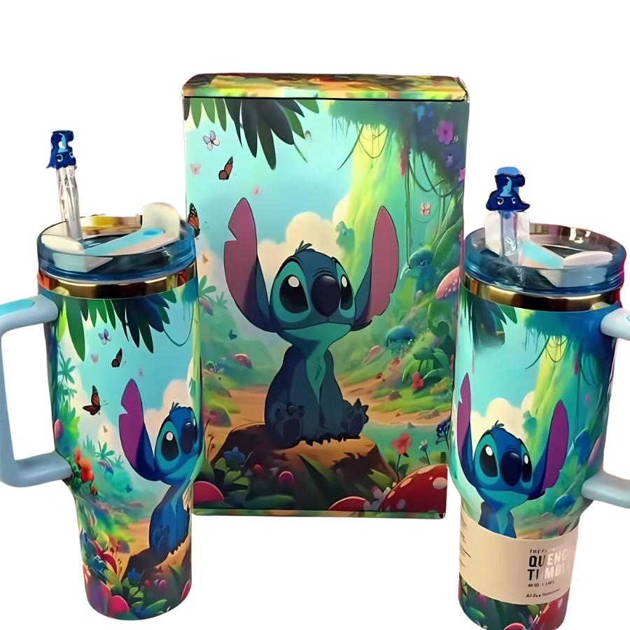 Stanley STITCH 40 Oz, Ohana Blue Guy Glitter 40oz Stanley stitch 40oz tumblers